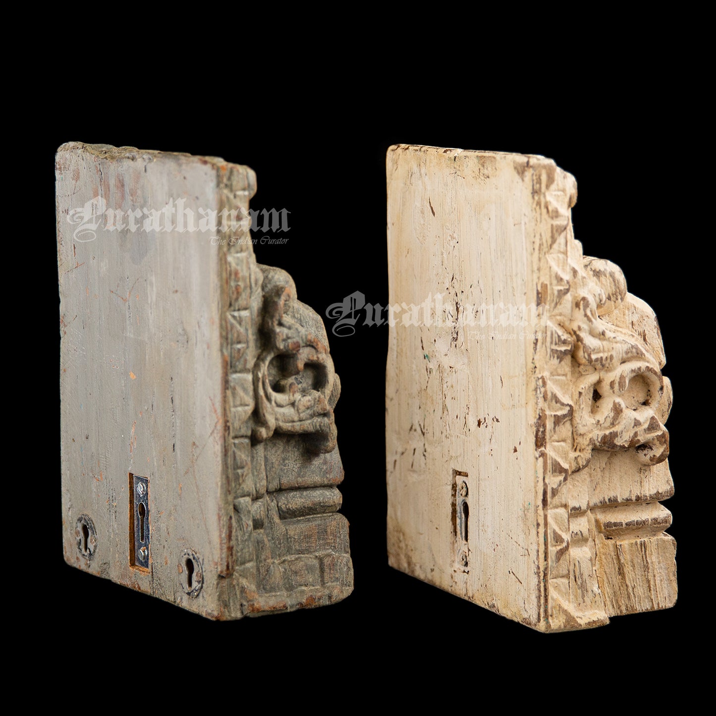 Wooden wall brackets - Pair