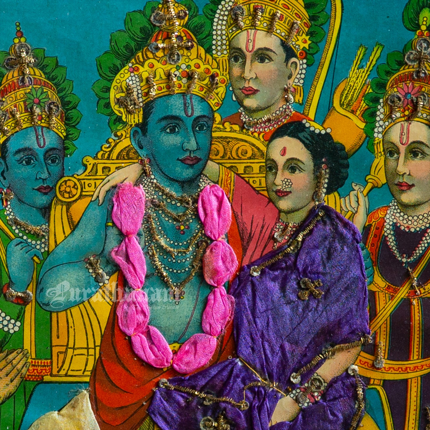 Ram Panchayat by Ravi Varma - Oleograph Print (Embellished)