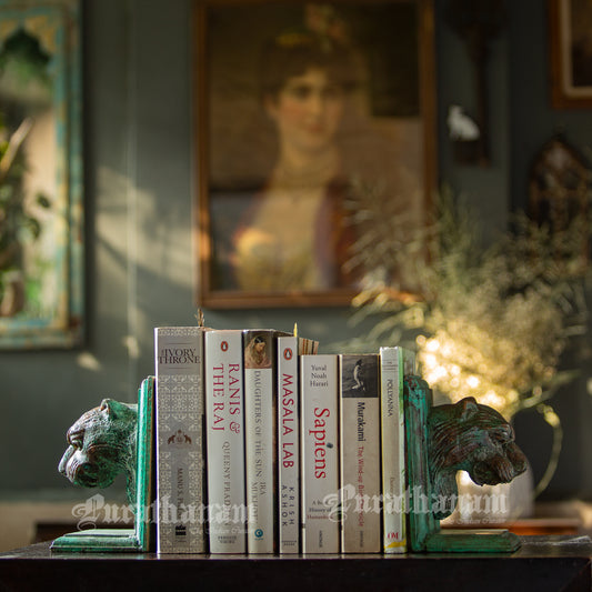 Lion Head Book ends -Sawdust art