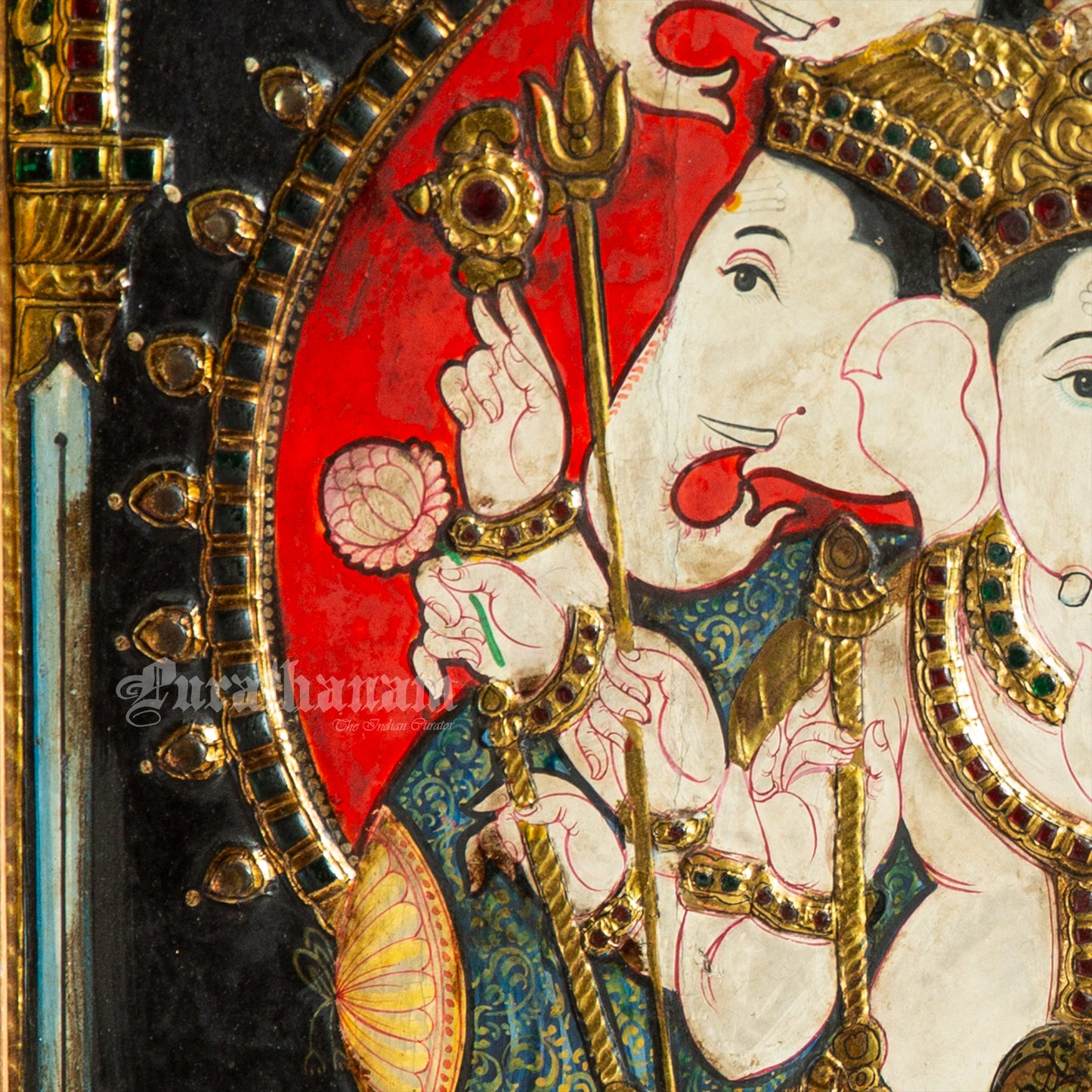 Panchamukha Vinayaga - Tanjore Painting