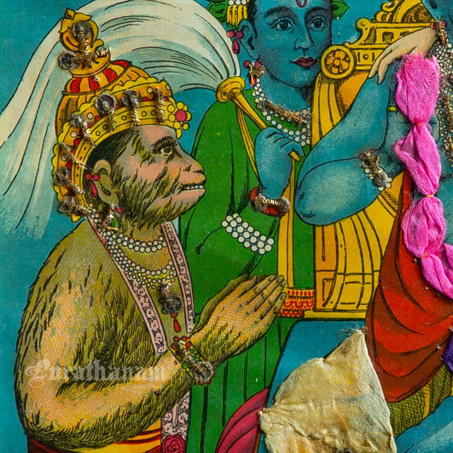 Ram Panchayat by Ravi Varma - Oleograph Print (Embellished)