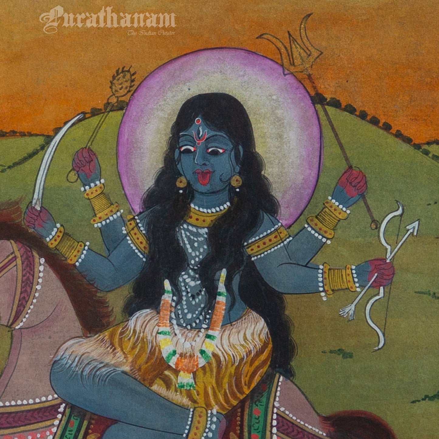 Kaalratri Devi from the Bengal School of art- Miniature Painting