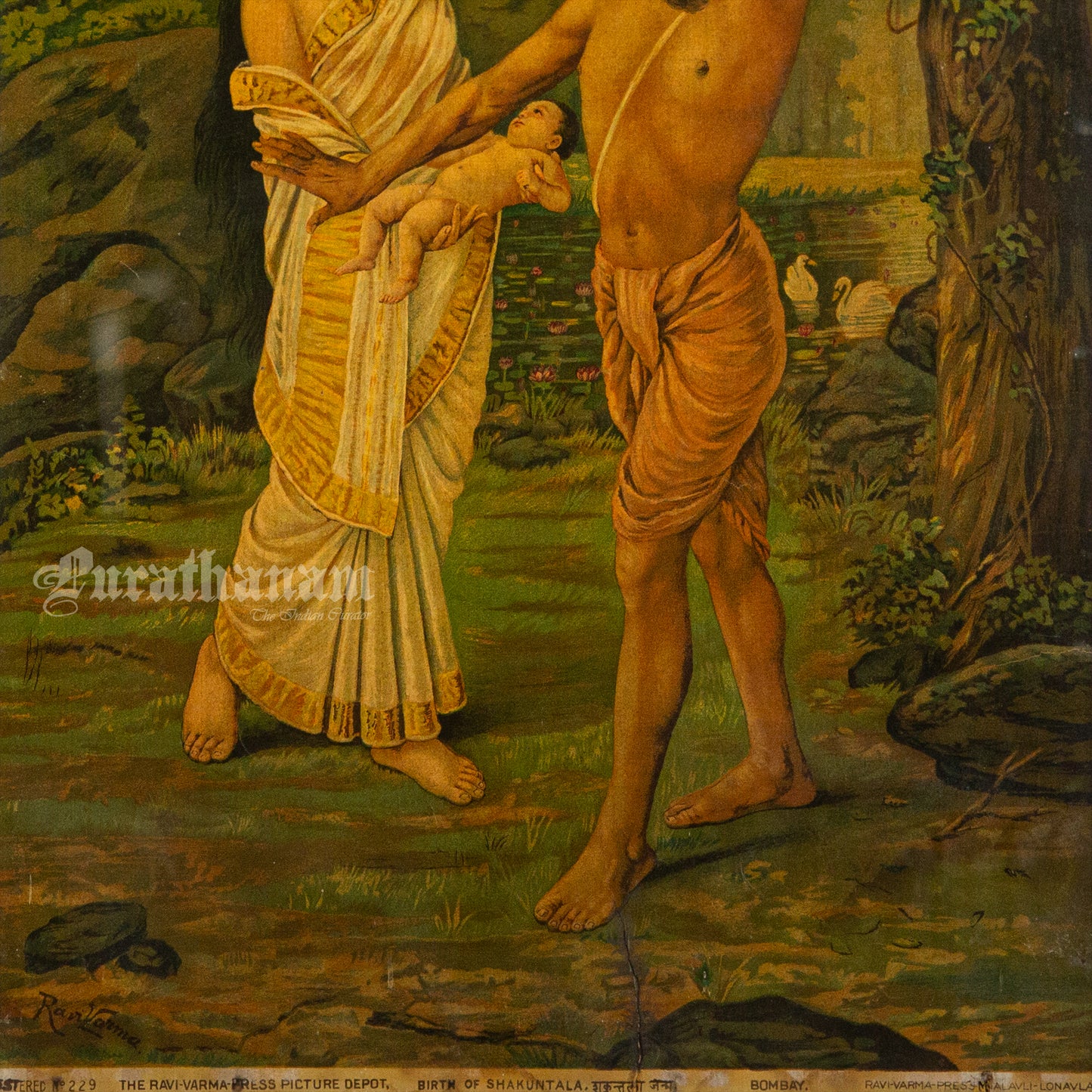 Shakuntala Janam by Ravi Varma (Oleograph Print)