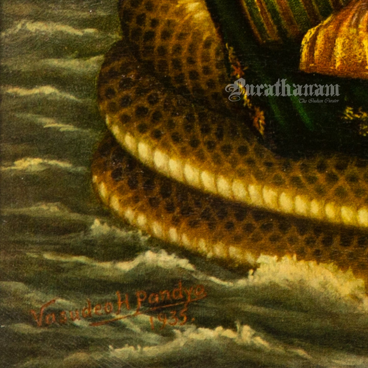 Shree Sheshashi - German Oleograph Print (Vasudeo H. Pandya)