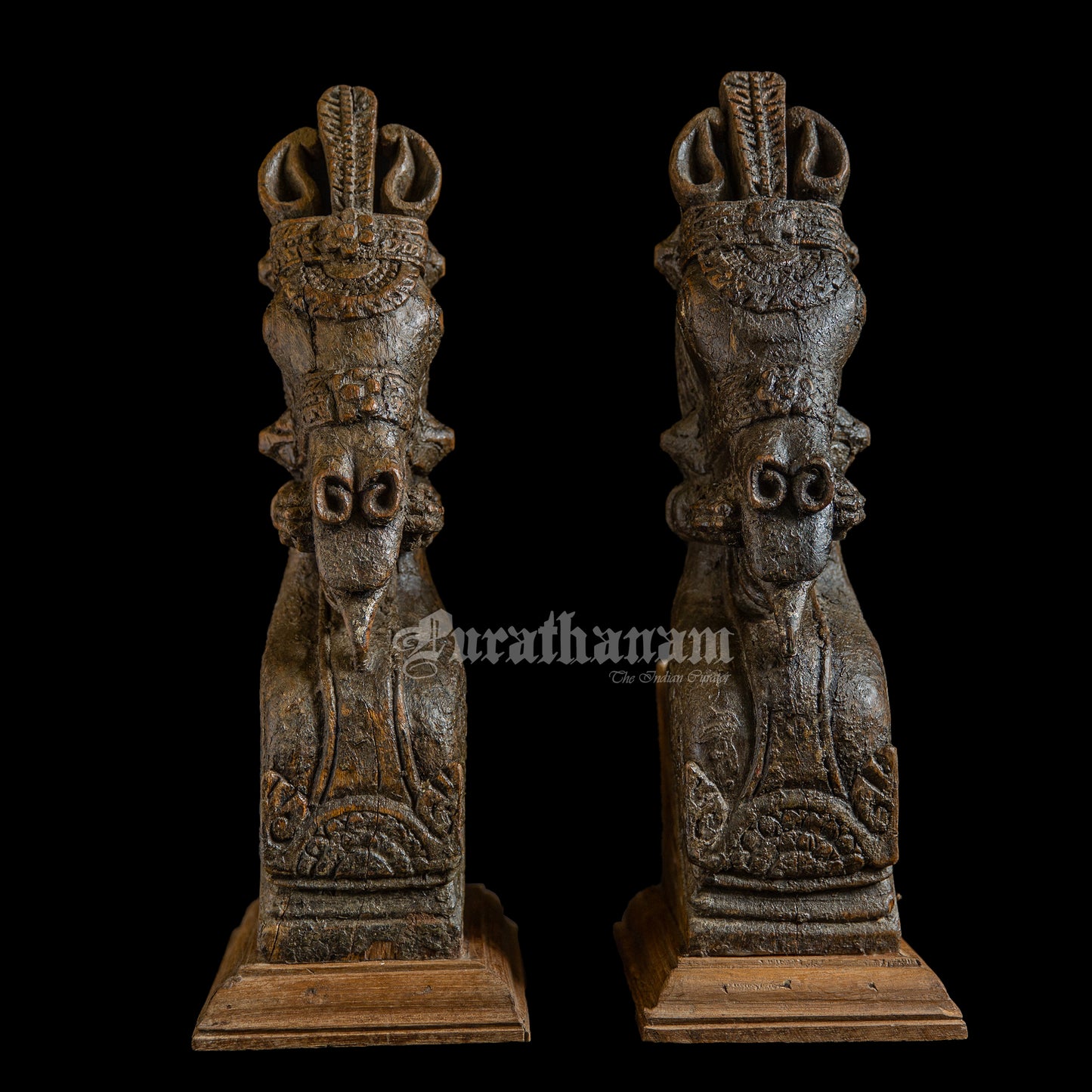 Horse Head Brackets - Pair (Teak Wood)