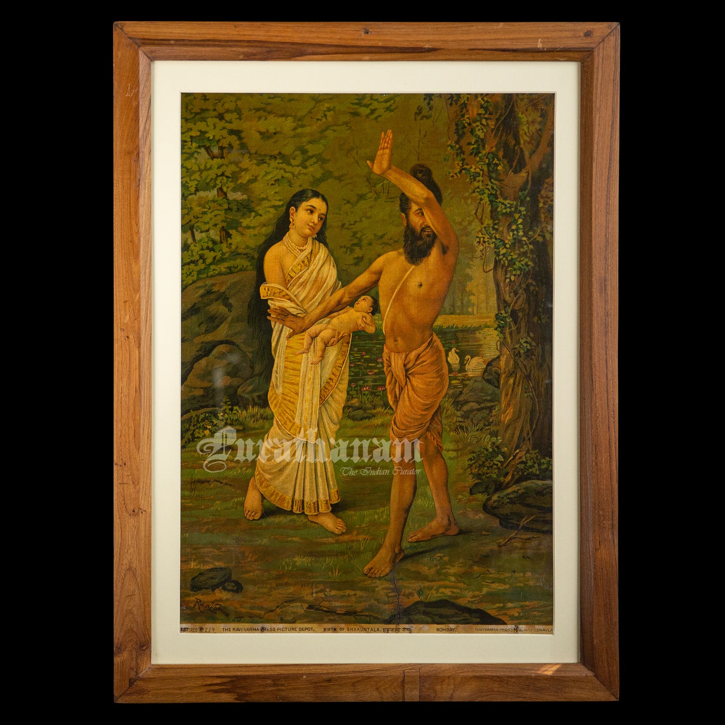 Shakuntala Janam by Ravi Varma (Oleograph Print)