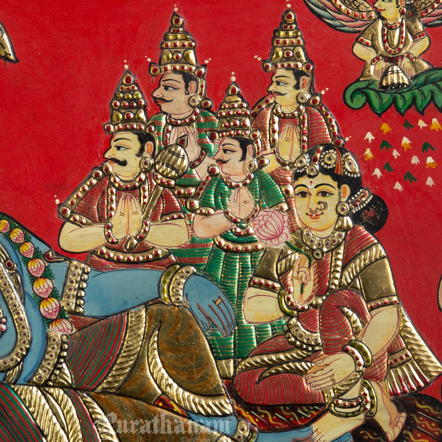 Shesh Shayi Krishna - Tanjore Painting
