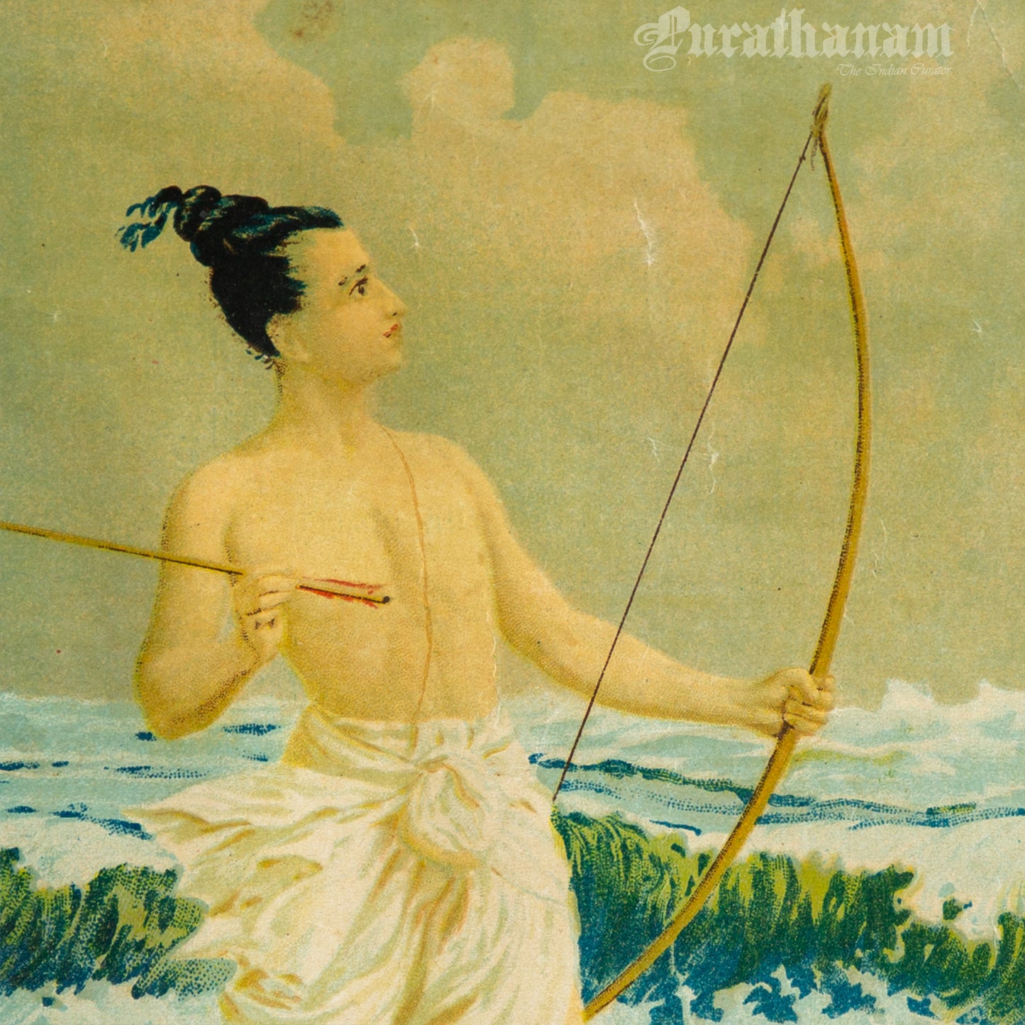 Ram Sagar Dharpaharan by Ravi Varma - Oleograph Print