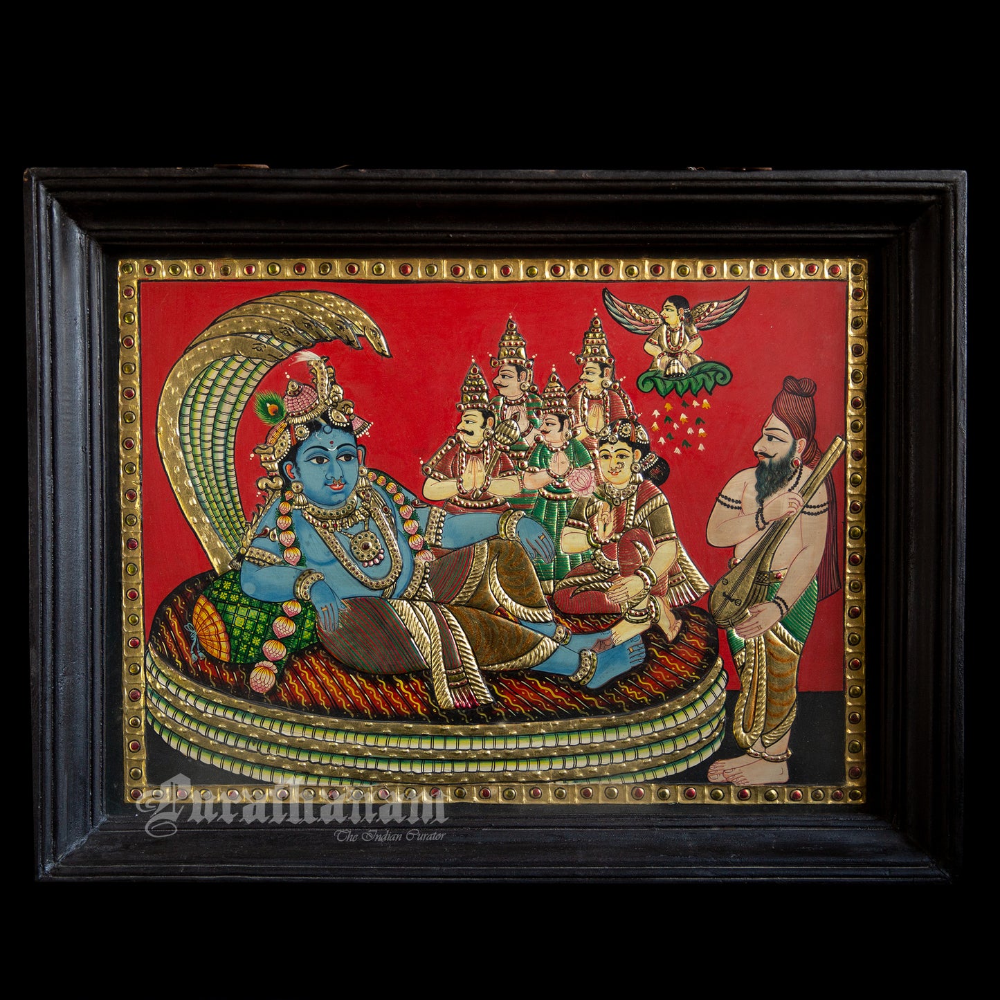 Shesh Shayi Krishna - Tanjore Painting