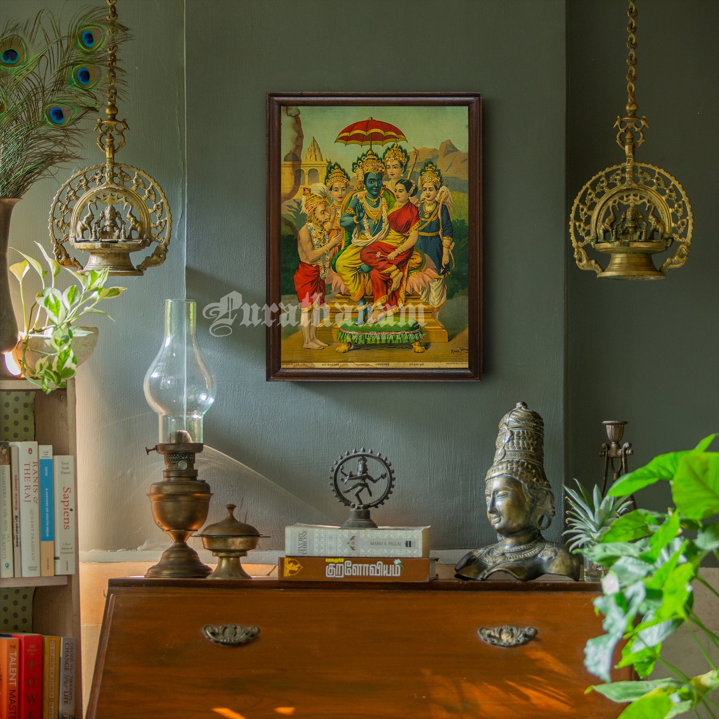 Ram Panchayat by Ravi Varma - Oleograph Print