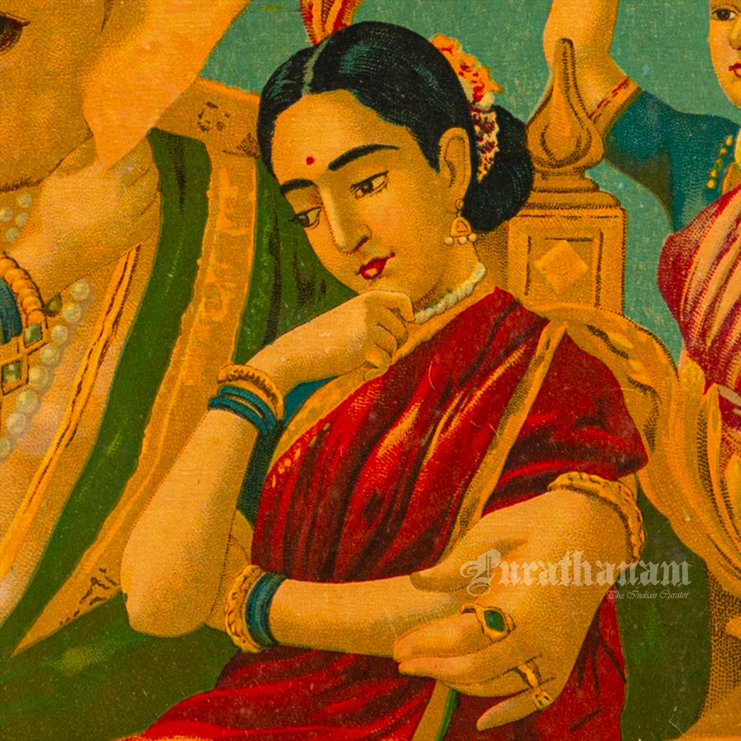 Ganapati by Ravi Varma - Oleograph Print