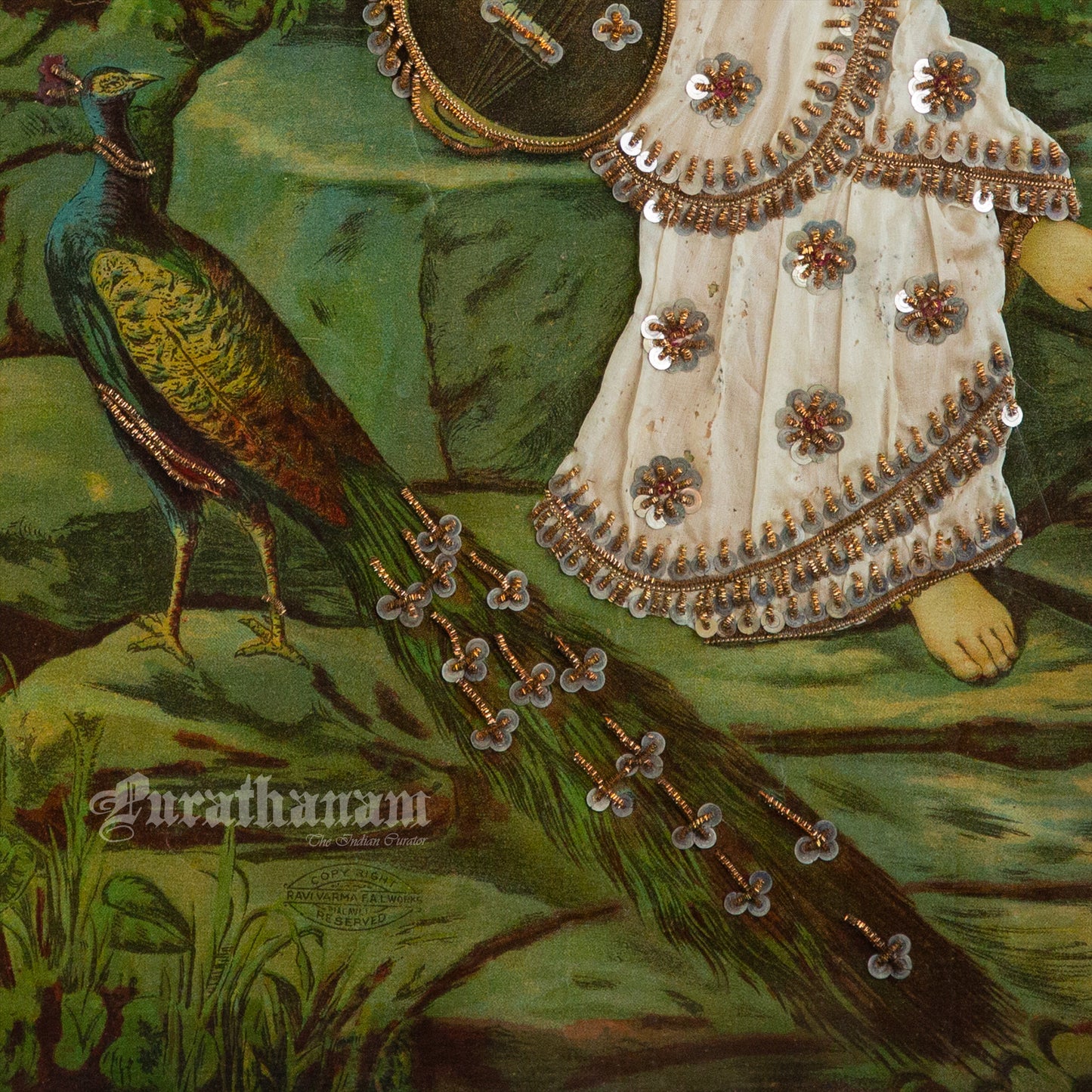 Saraswati Ravi Varma - Oleograph Print (Embellished)