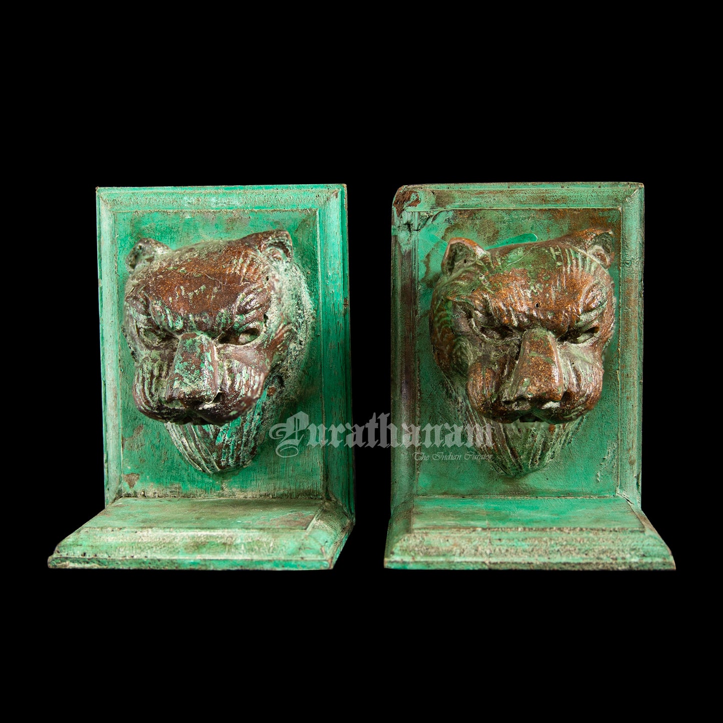 Lion Head Book ends -Sawdust art