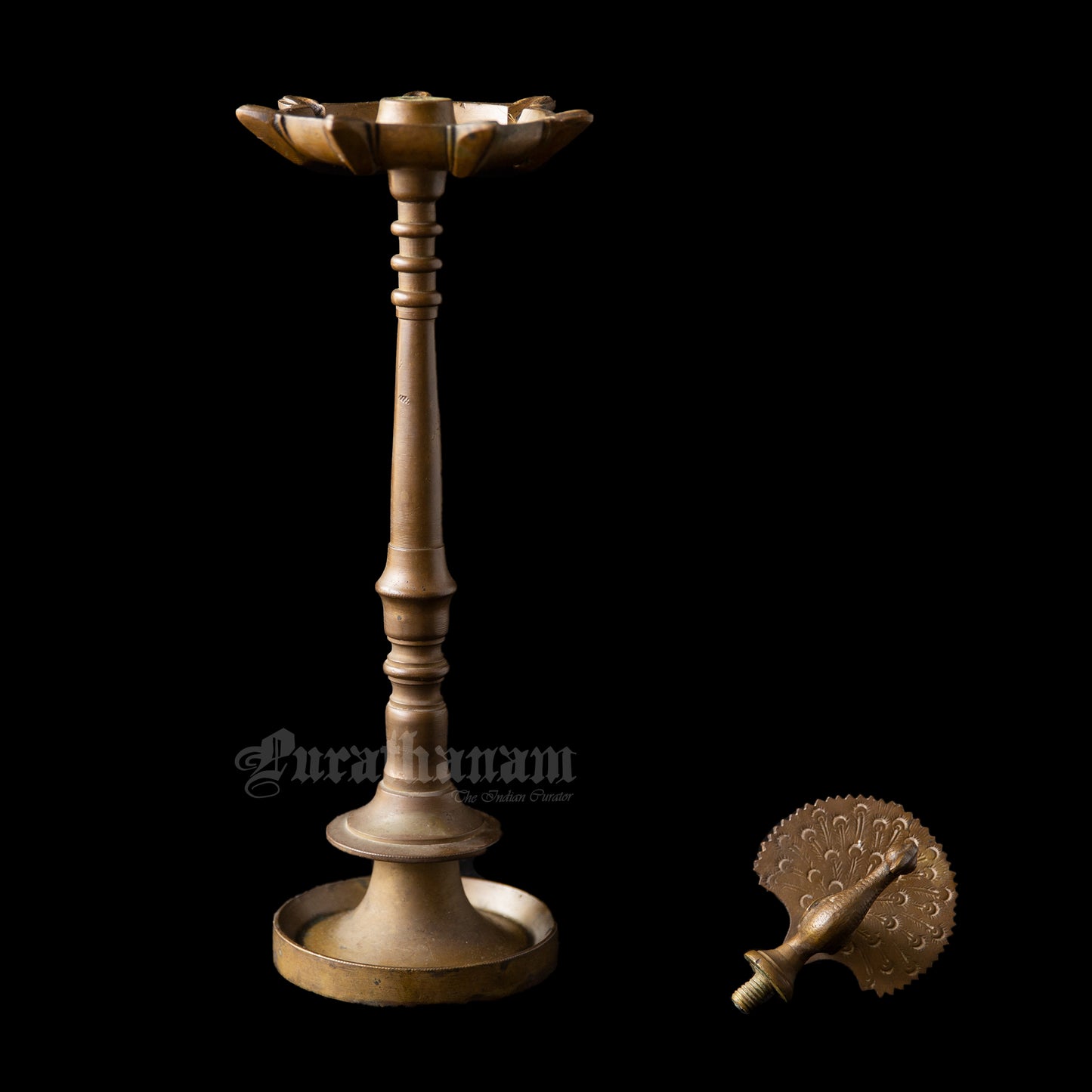 Peacock Kuthuvilakku - Brass (Indian Oil Lamps)