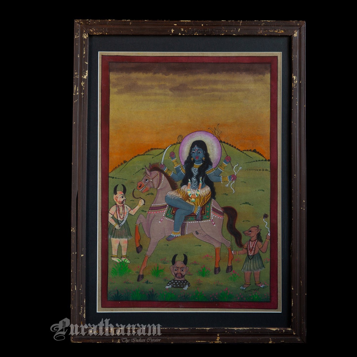 Kaalratri Devi from the Bengal School of art- Miniature Painting