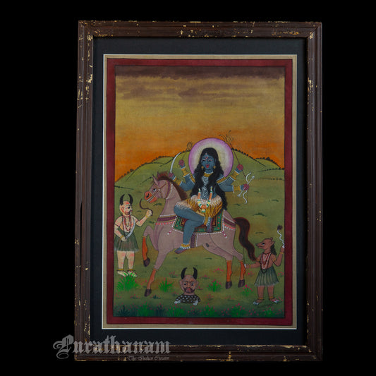 Kaalratri Devi from the Bengal School of art-  Miniature Painting
