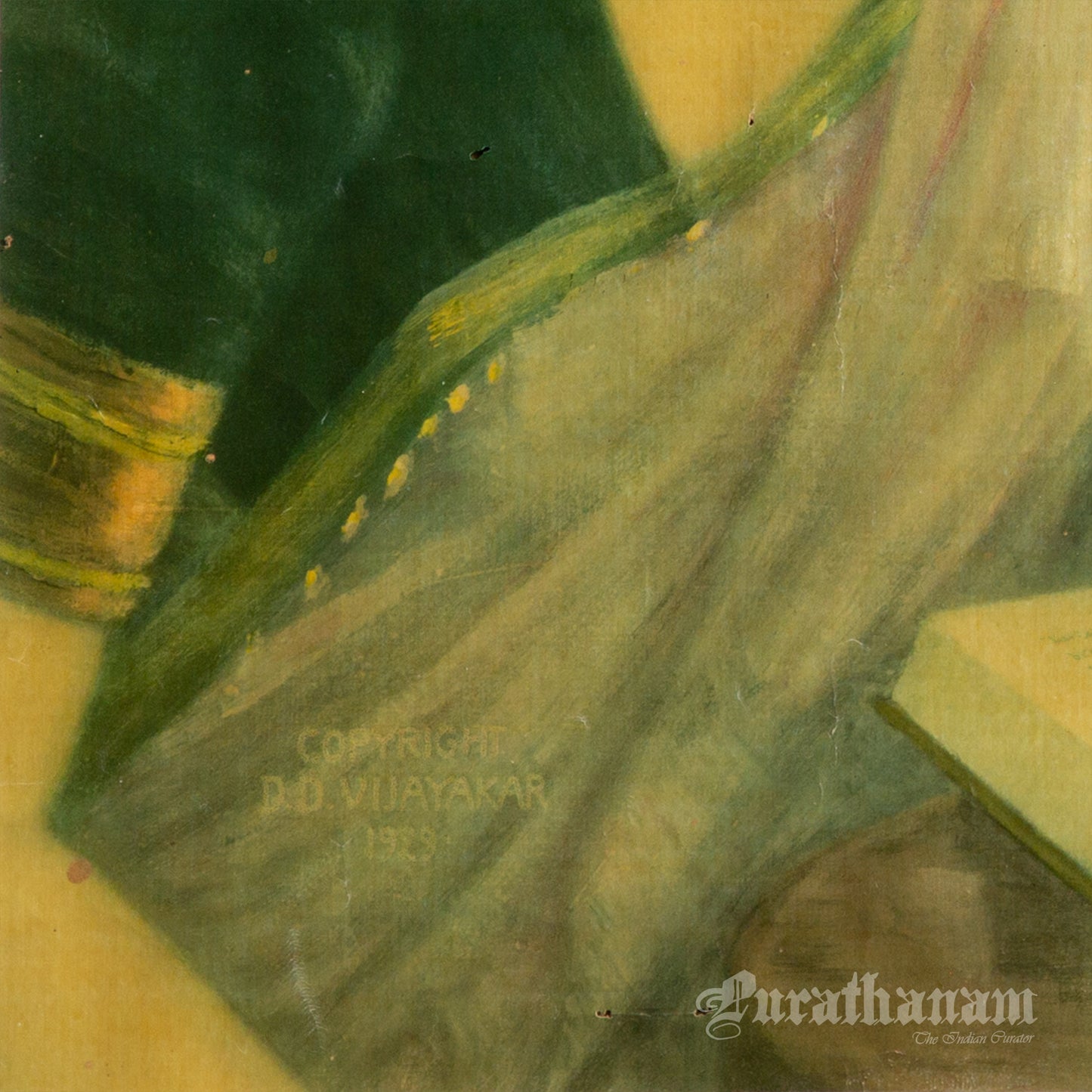 A Colonial Women with an open book (Oleograph Print)
