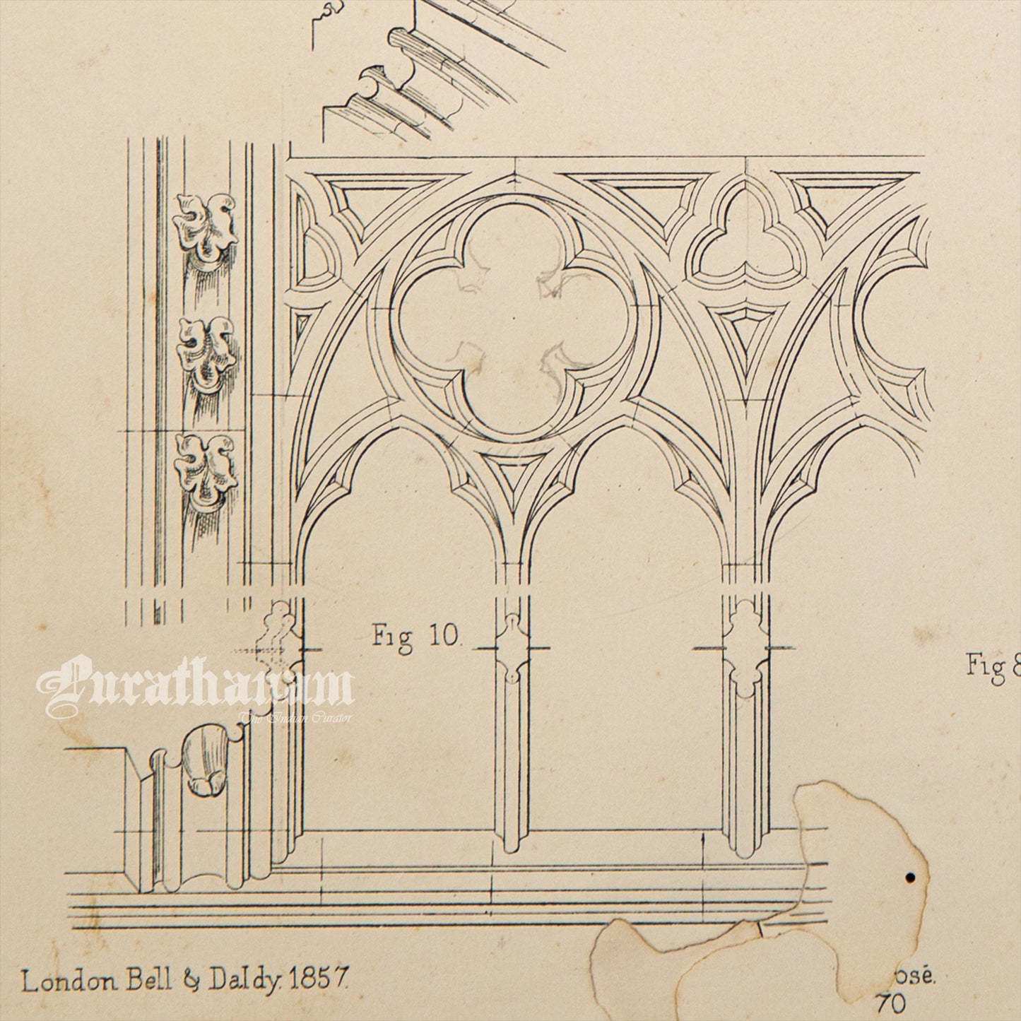 Medieval Architecture & Art-SEEZ - Plate 6 -Steel Engraving