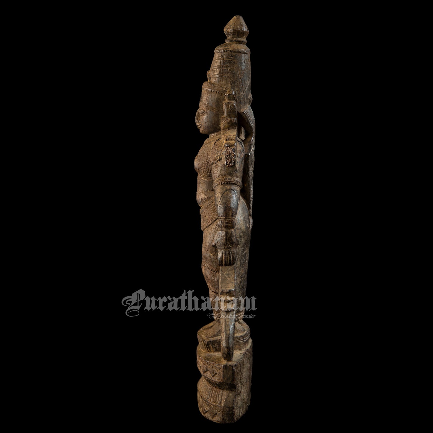 Lakshmi - Red Sanders wood sculpture