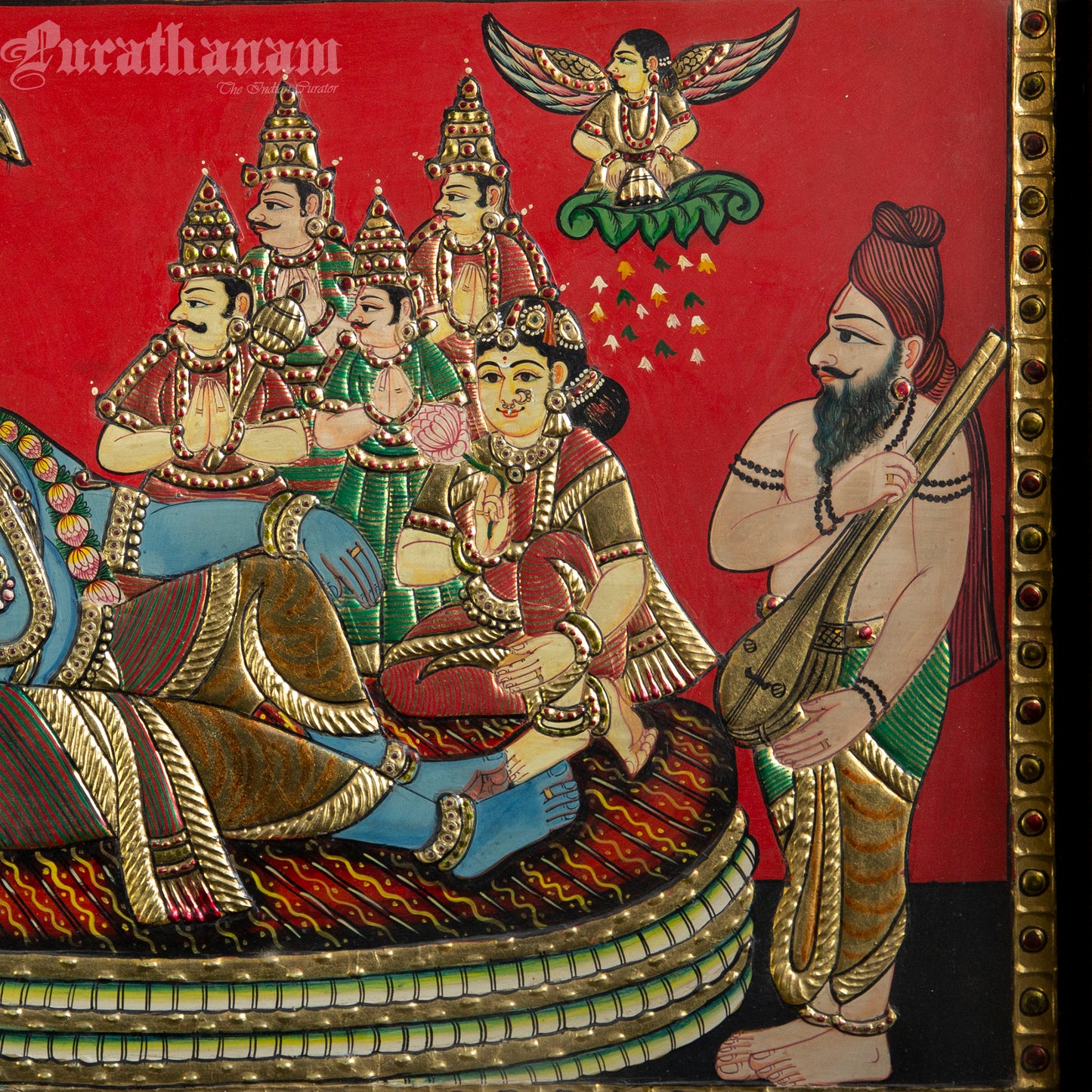 Shesh Shayi Krishna - Tanjore Painting