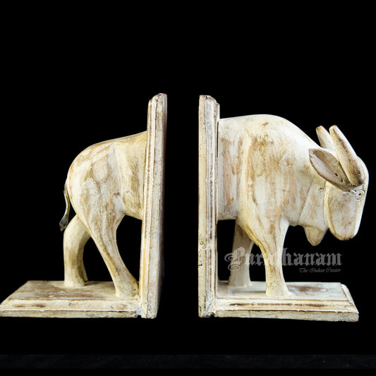 White Bull Bookends
