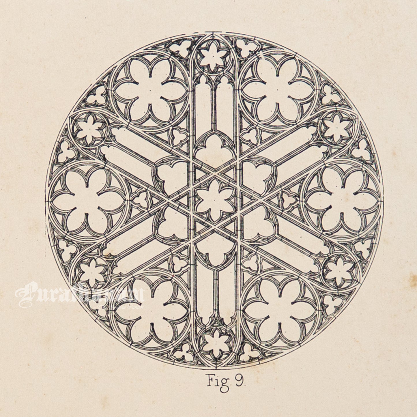 Medieval Architecture & Art-SEEZ - Plate 6 -Steel Engraving