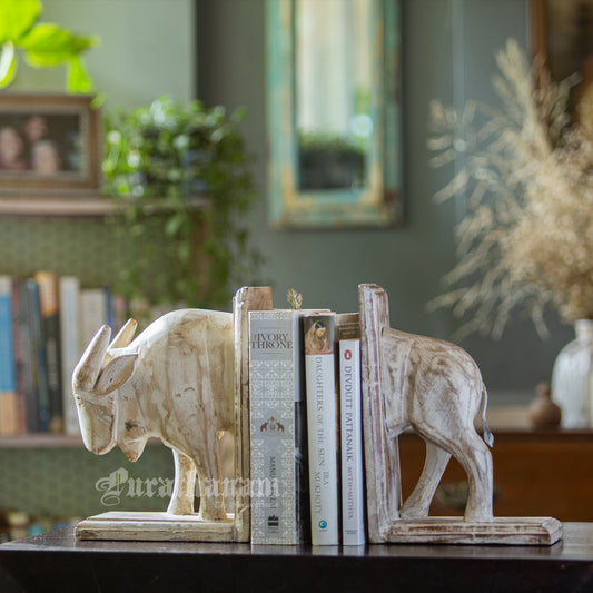 White Bull Bookends
