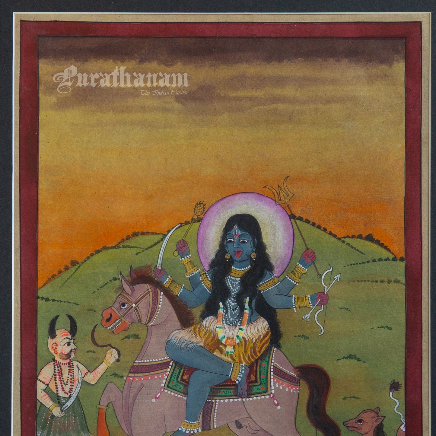 Kaalratri Devi from the Bengal School of art- Miniature Painting