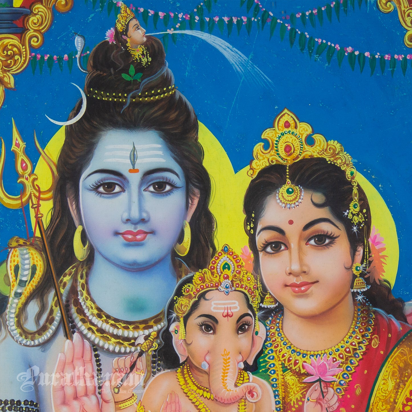 Shiva Parvati Ganesh
- watercolor Painting by Ma. Baskar