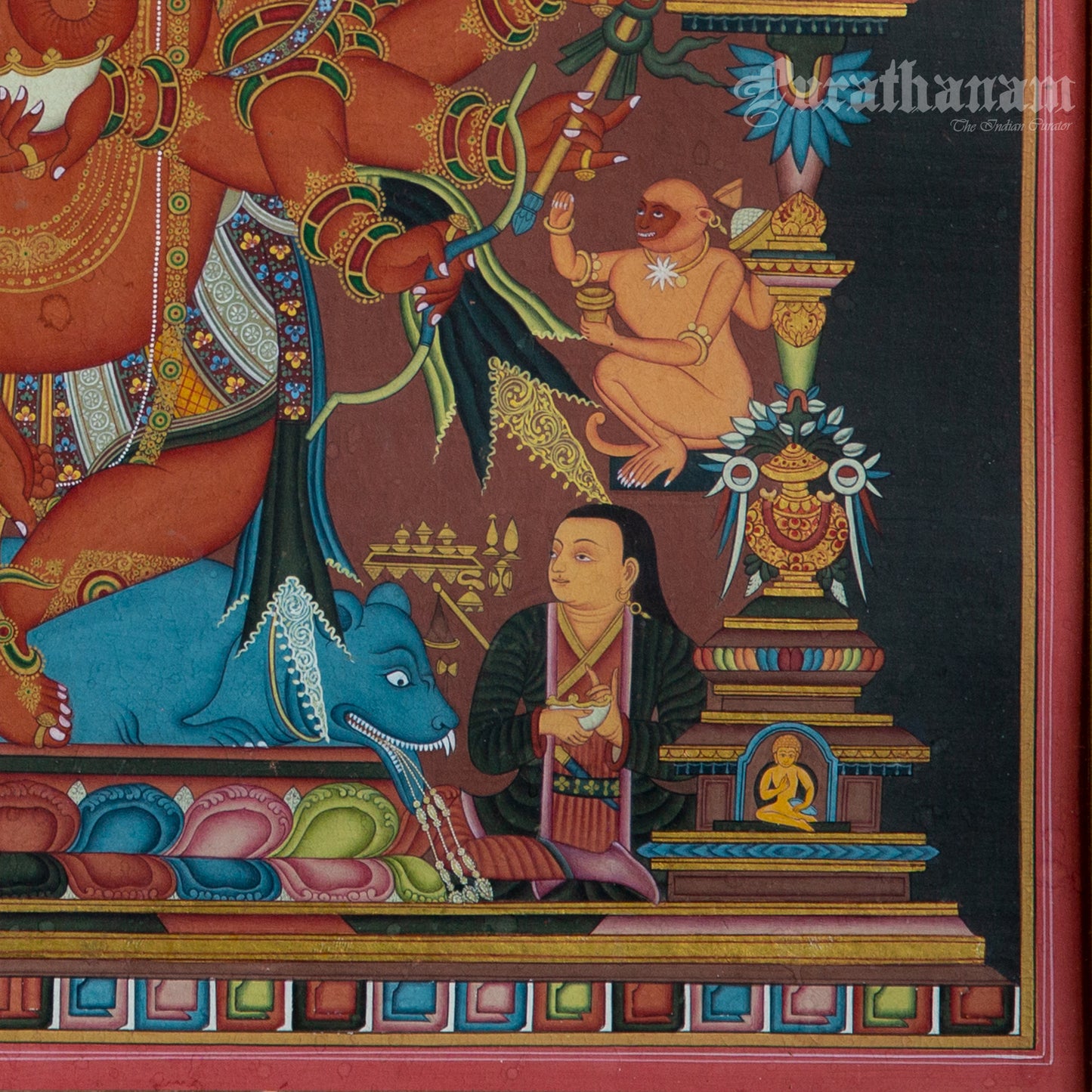 12-Armed Maha Rakta Ganapati - Tibetan thangka Art
