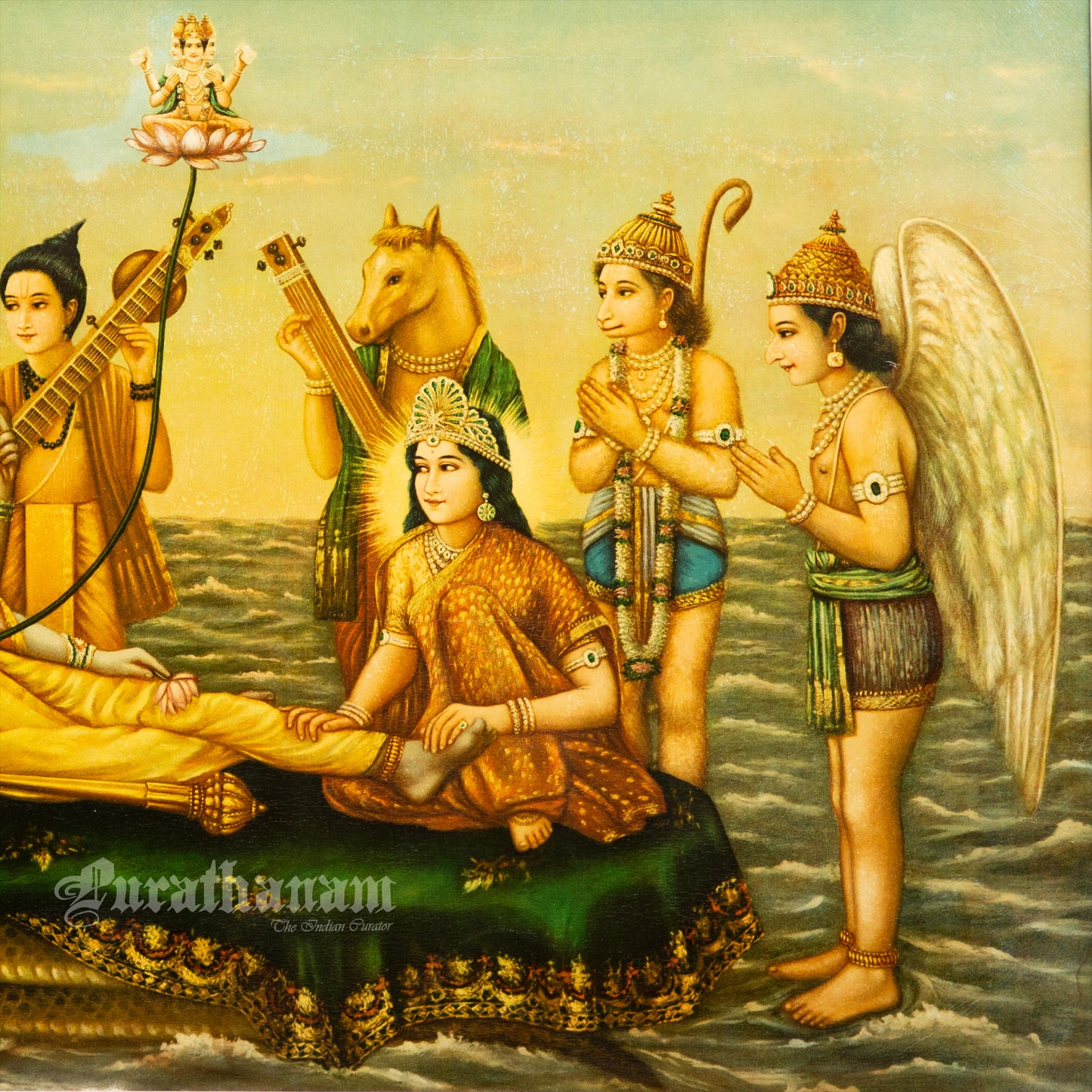 Shree Sheshashi - German Oleograph Print (Vasudeo H. Pandya)
