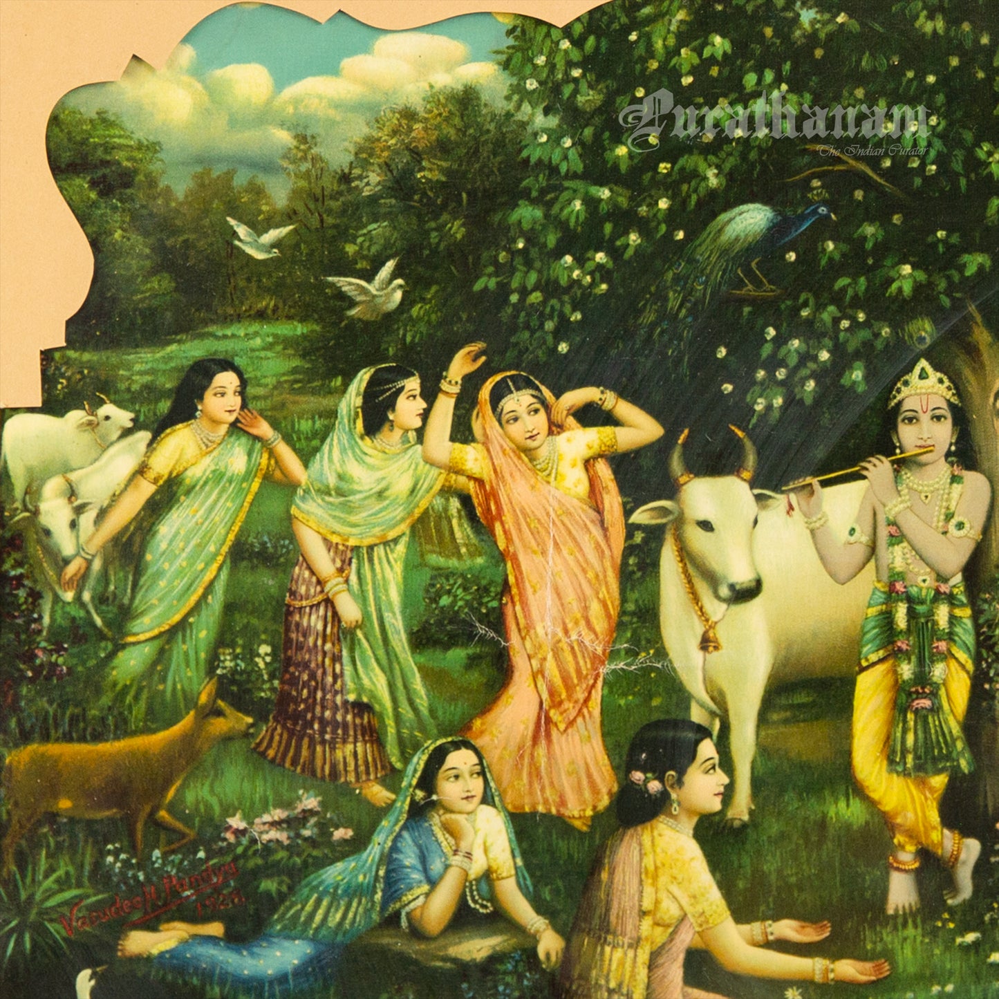 Bansi Nad - German Oleograph Print (Vasudeo H. Pandya)