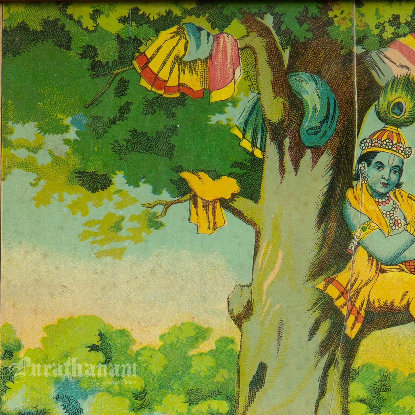 Gopi Vastraharan  - Oleograph Print