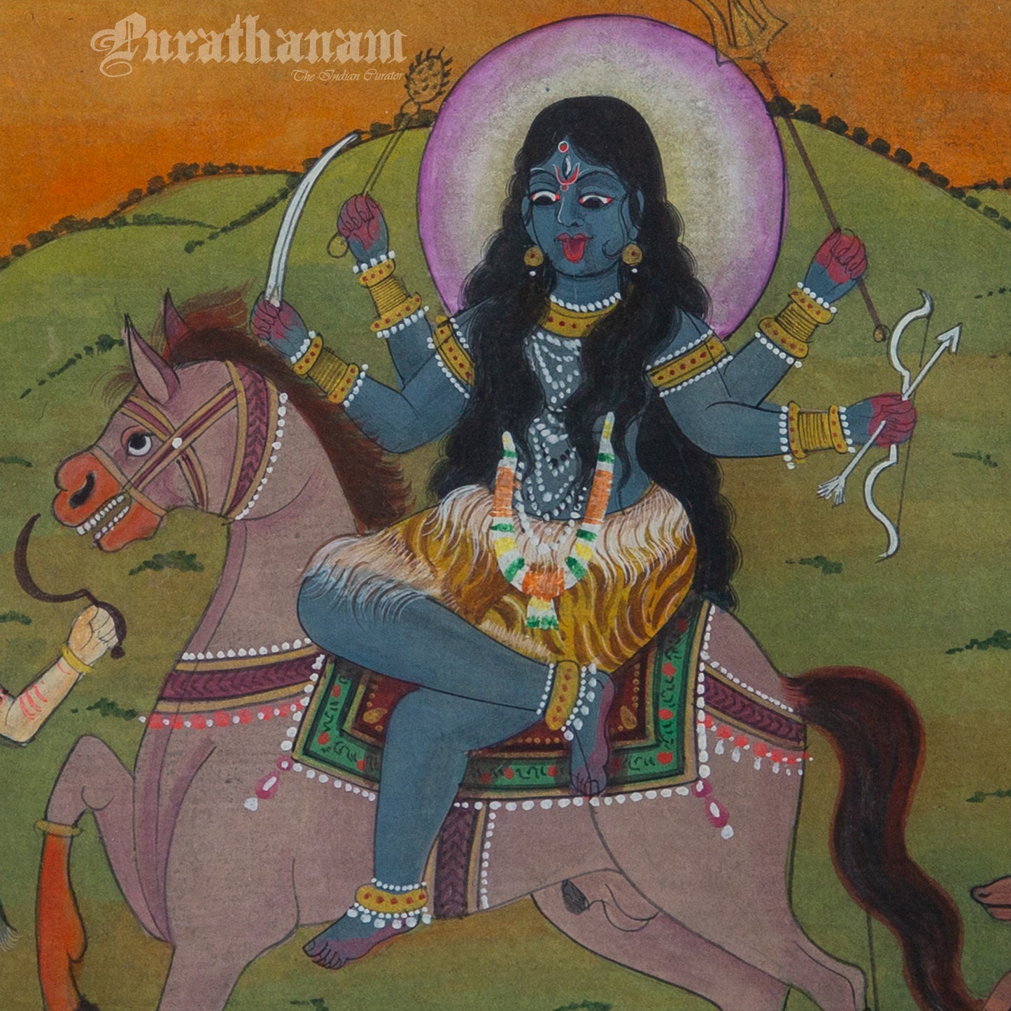 Kaalratri Devi from the Bengal School of art- Miniature Painting
