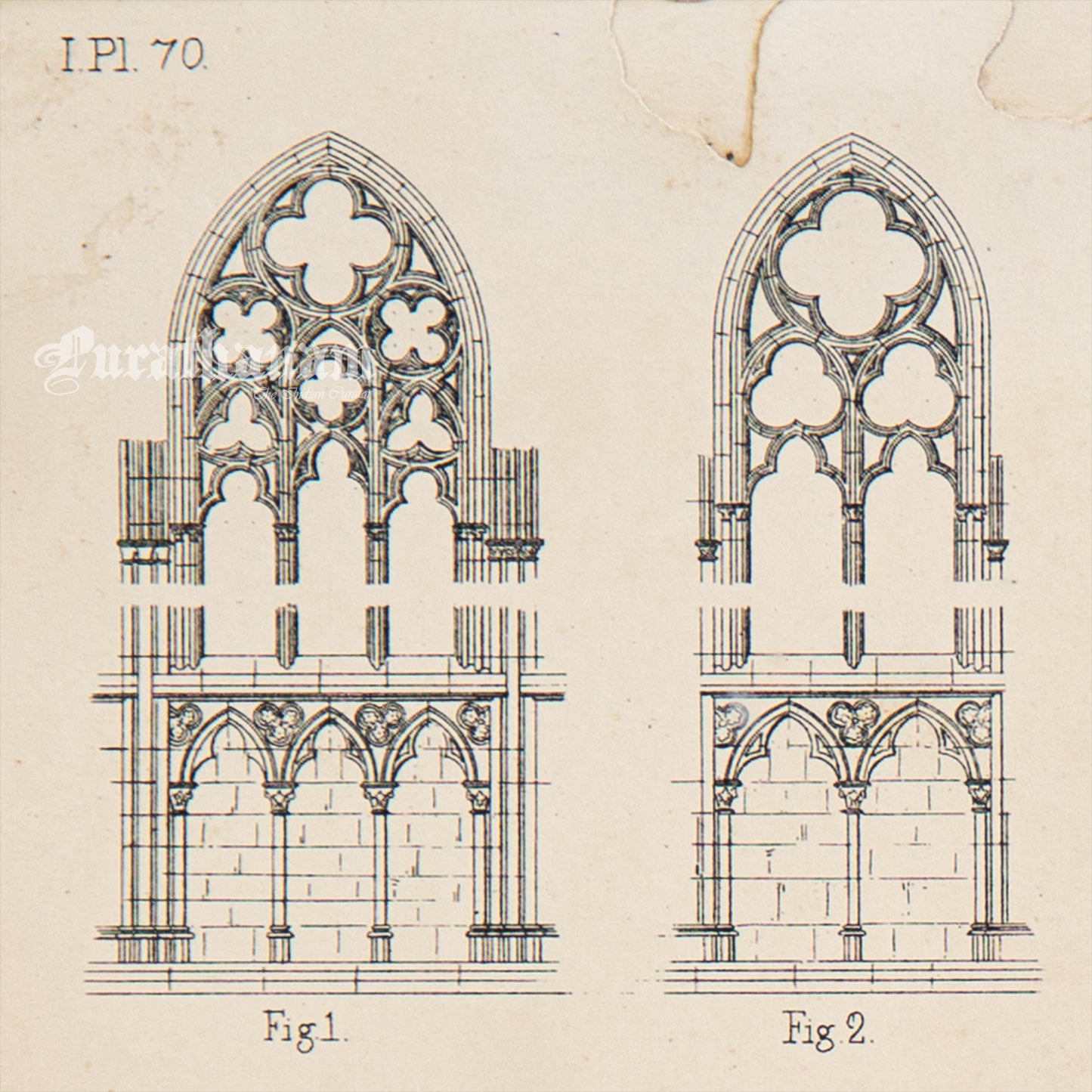 Medieval Architecture & Art-SEEZ - Plate 6 -Steel Engraving