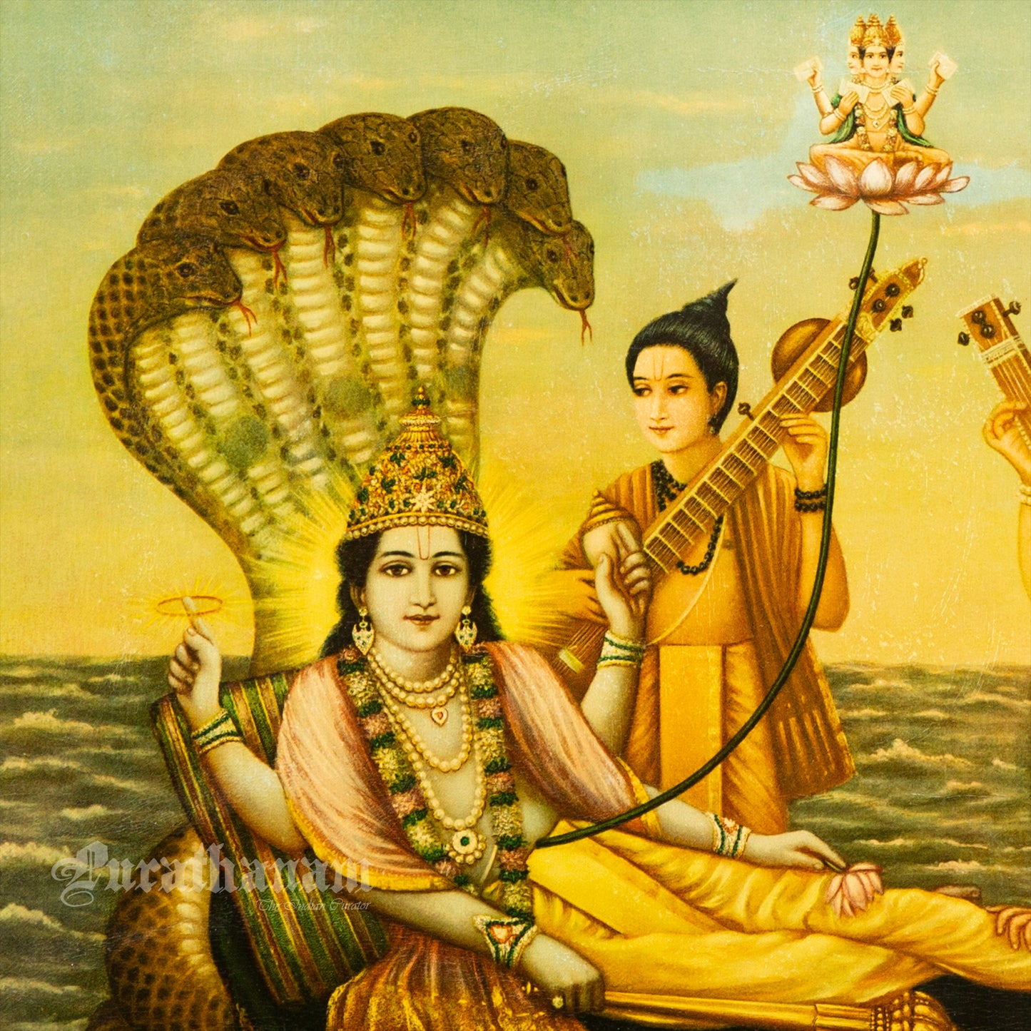 Shree Sheshashi - German Oleograph Print (Vasudeo H. Pandya)