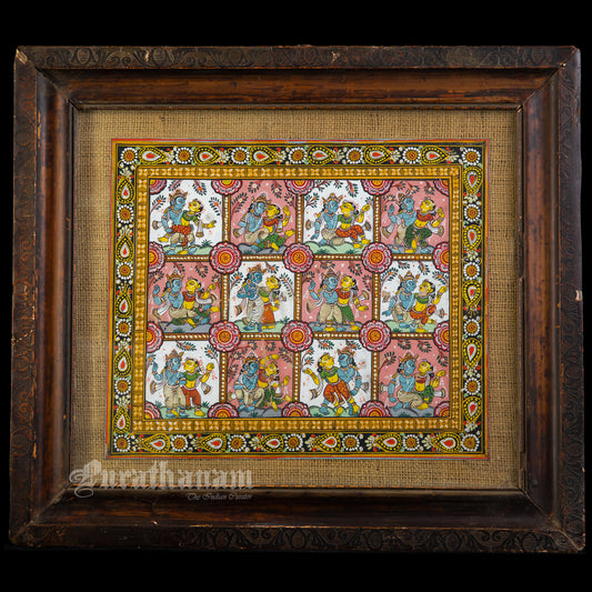 Krishna Leela - Patachitra Painting