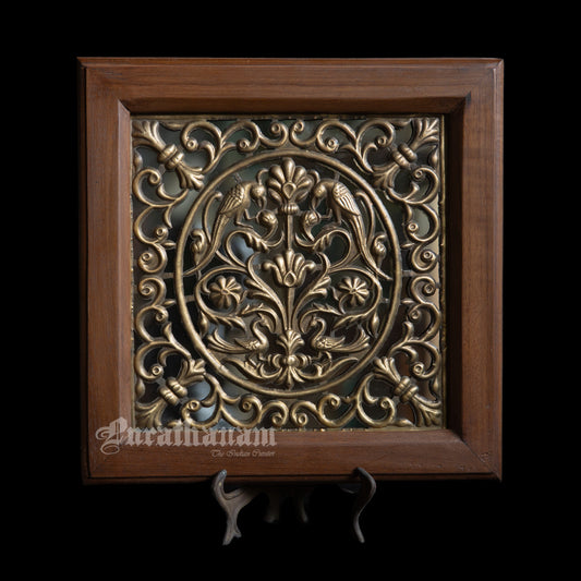 Decorative Parrot Brass Plate - Mirror
