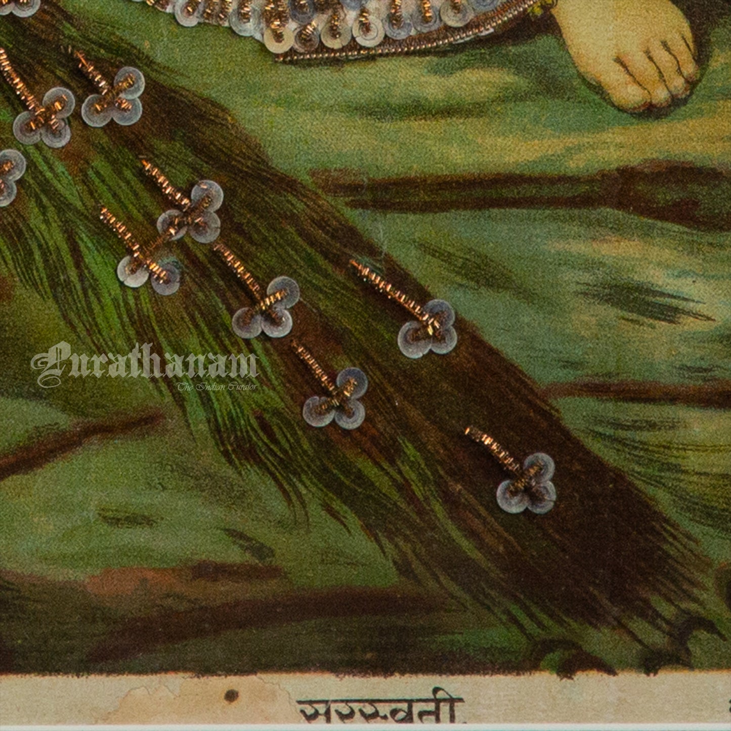 Saraswati Ravi Varma - Oleograph Print (Embellished)