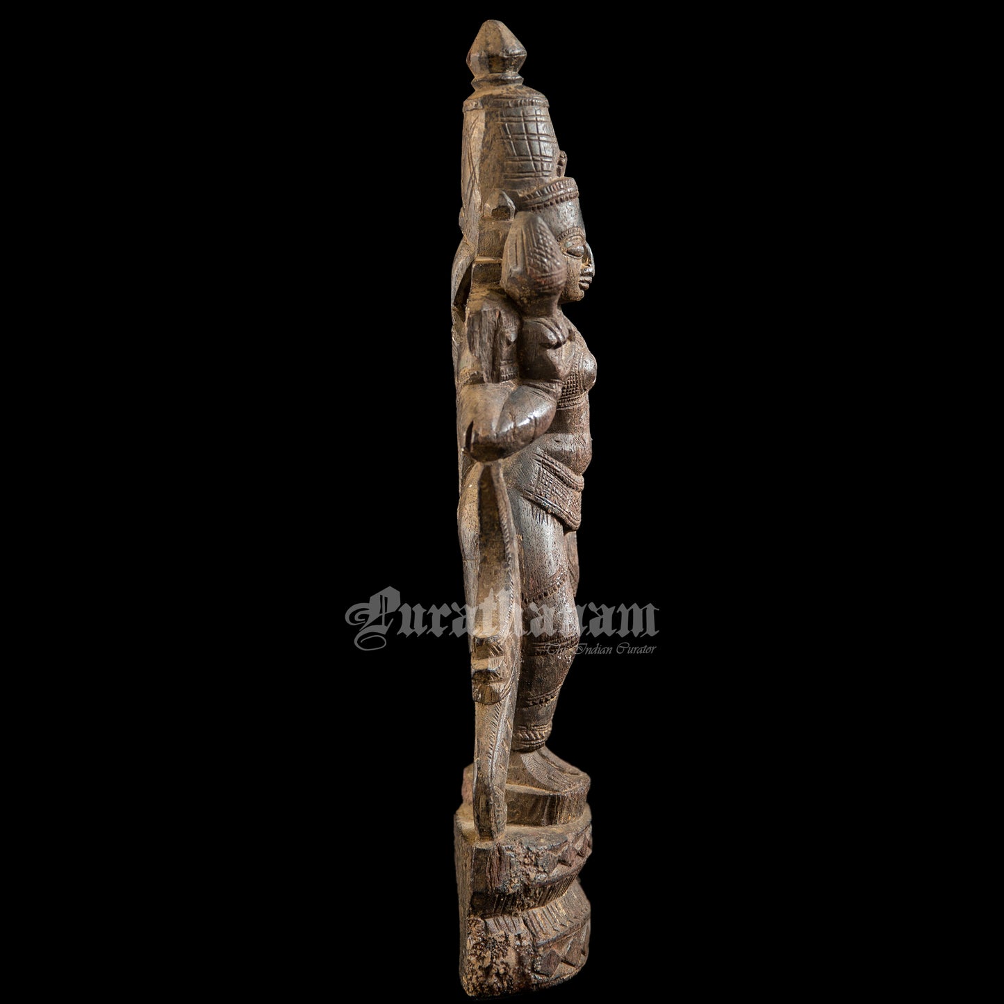 Lakshmi - Red Sanders wood sculpture