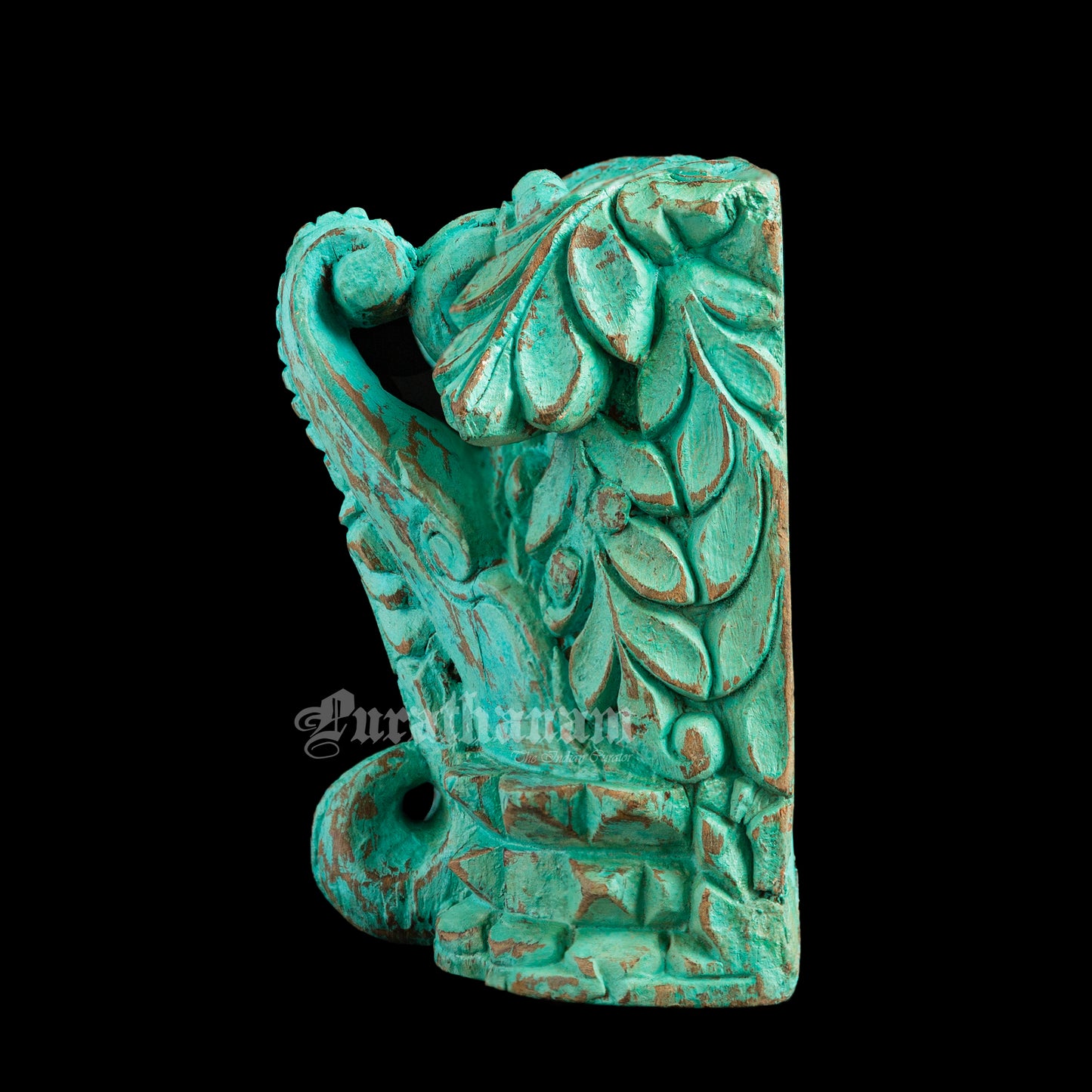 Teal color Wooden bracket
