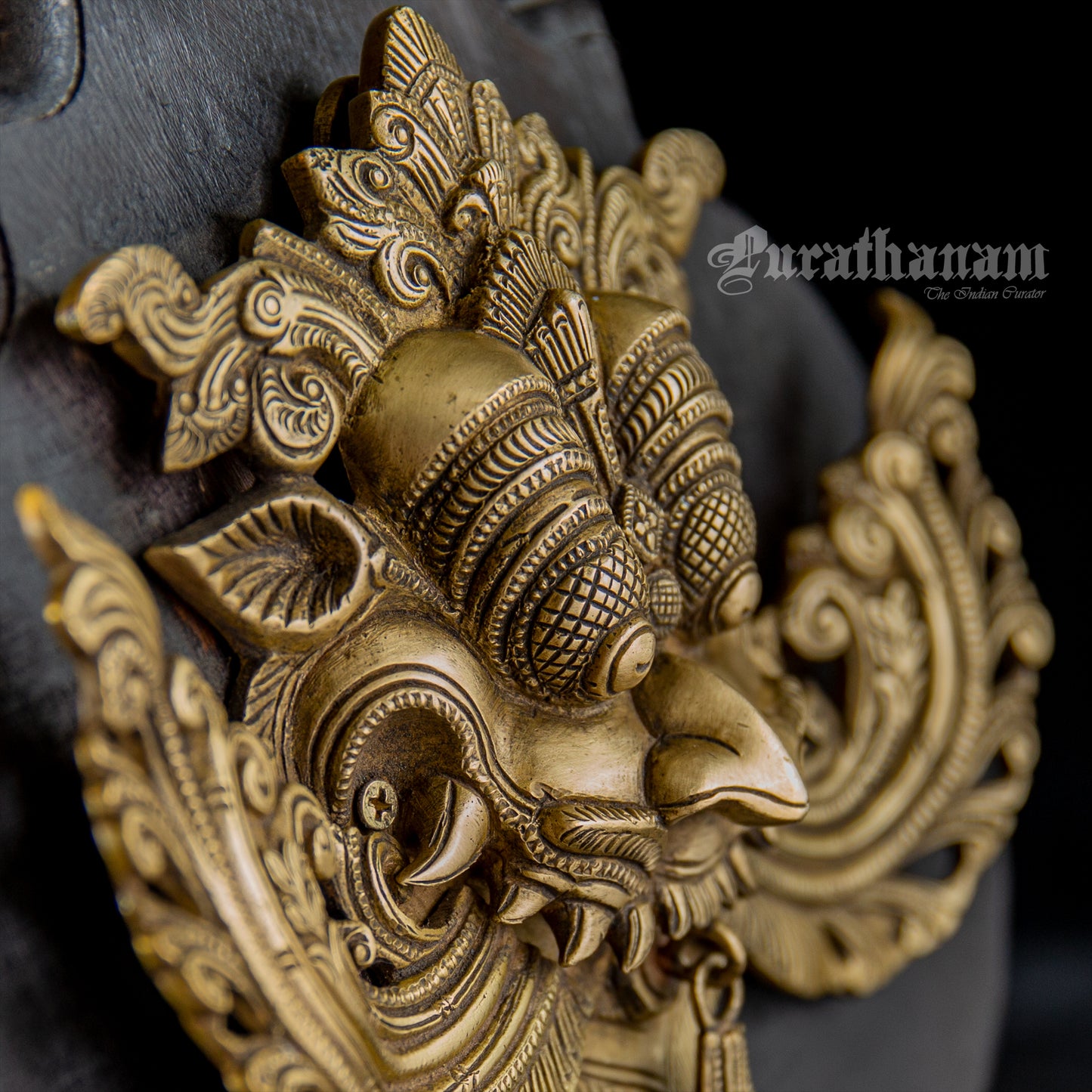 Keertimukha plaque - Brass