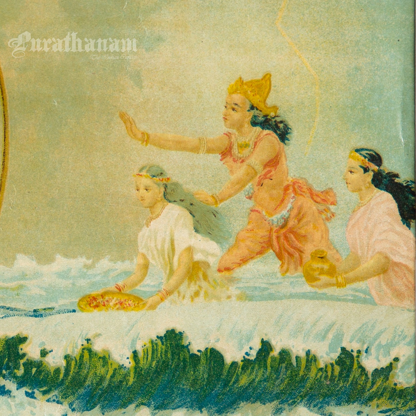 Ram Sagar Dharpaharan by Ravi Varma - Oleograph Print
