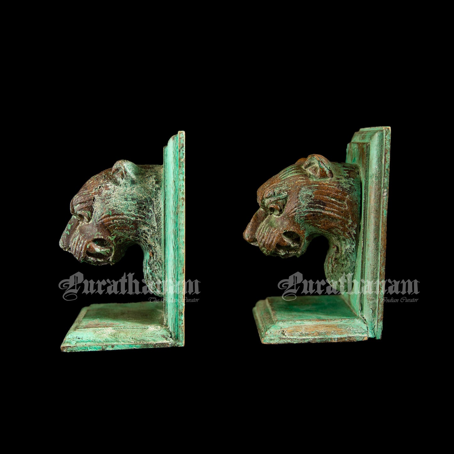 Lion Head Book ends -Sawdust art