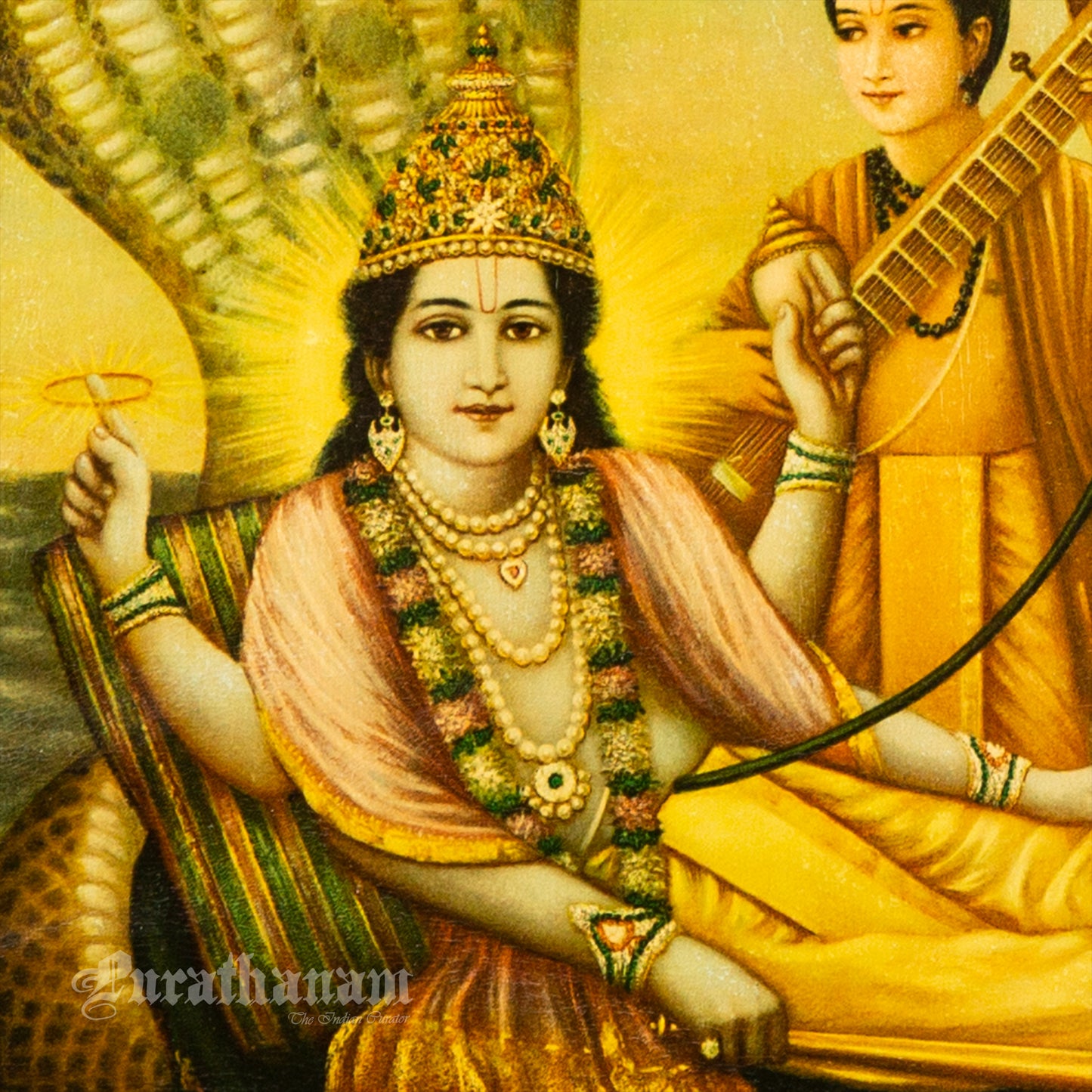 Shree Sheshashi - German Oleograph Print (Vasudeo H. Pandya)