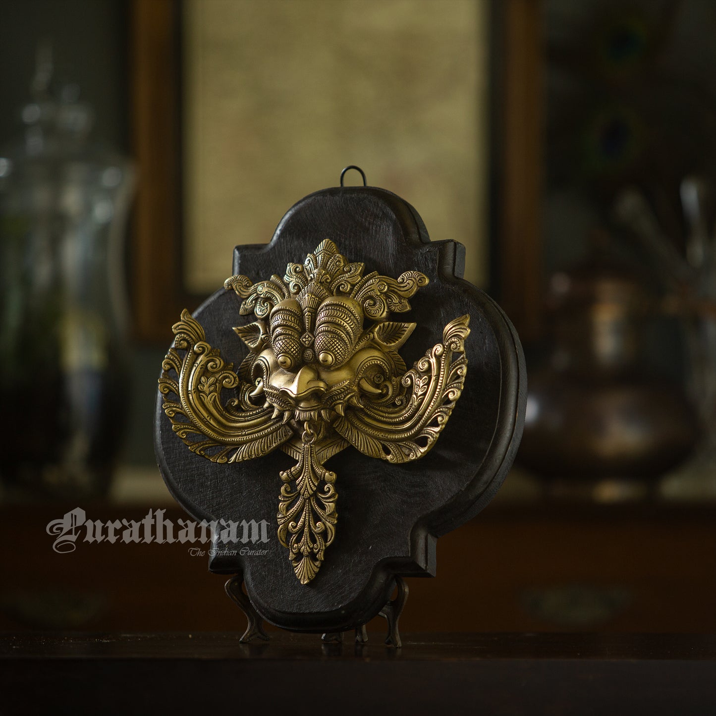 Keertimukha plaque - Brass