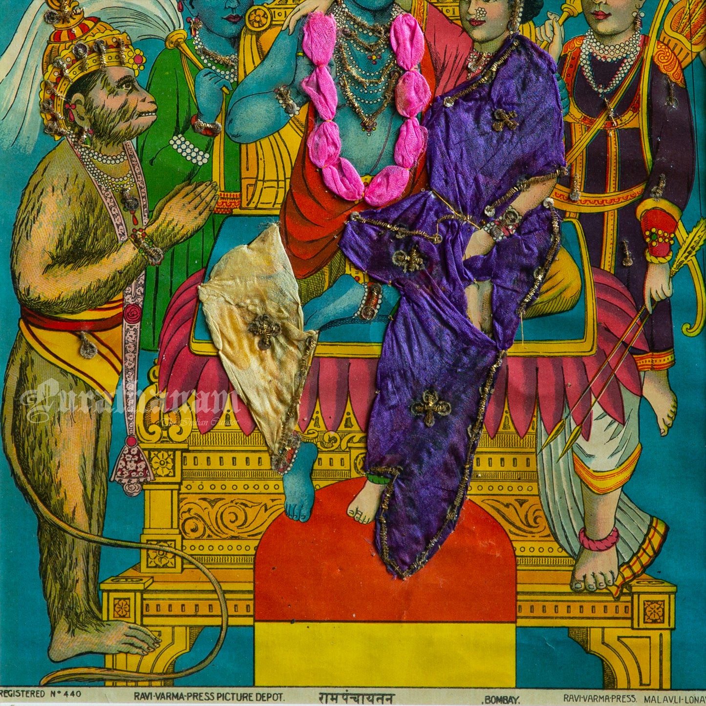 Ram Panchayat by Ravi Varma - Oleograph Print (Embellished)