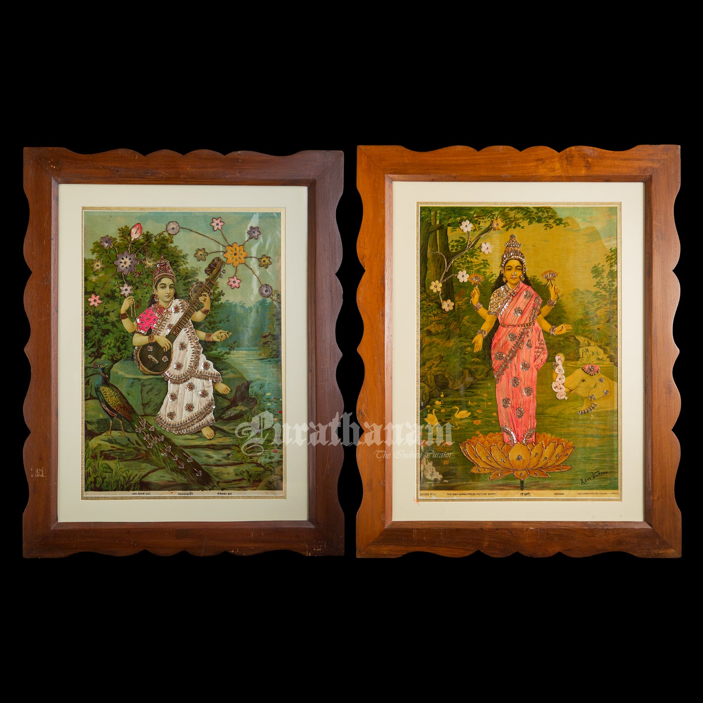 Saraswati Ravi Varma - Oleograph Print (Embellished)