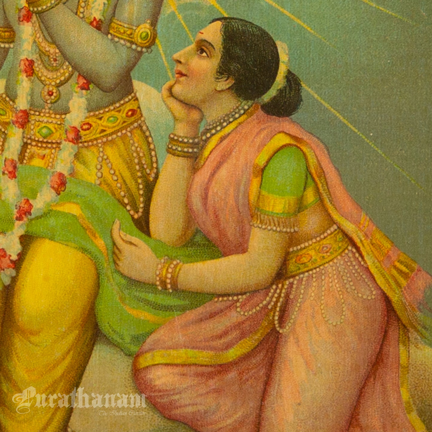 Bhagwan Shri Krishna by Nandhika - Oleograph Print