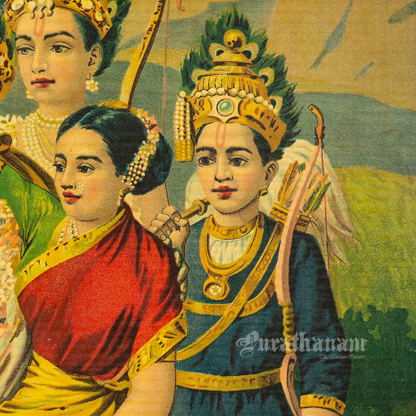 Ram Panchayat by Ravi Varma - Oleograph Print